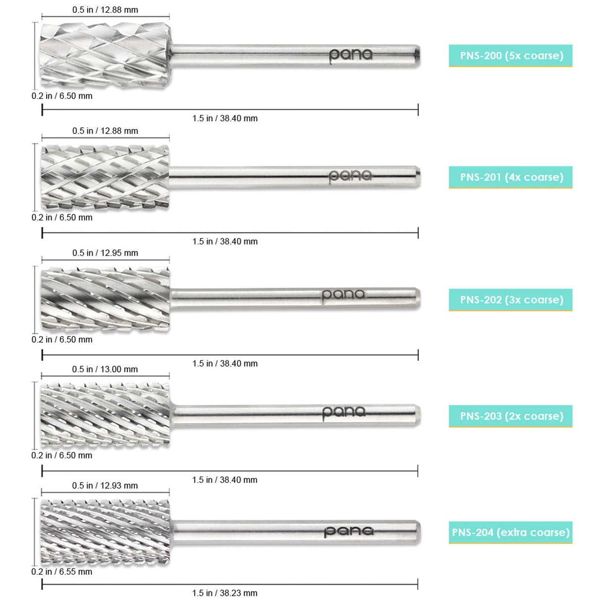 PANA | BARREL NAIL BIT | LARGE | SILVER