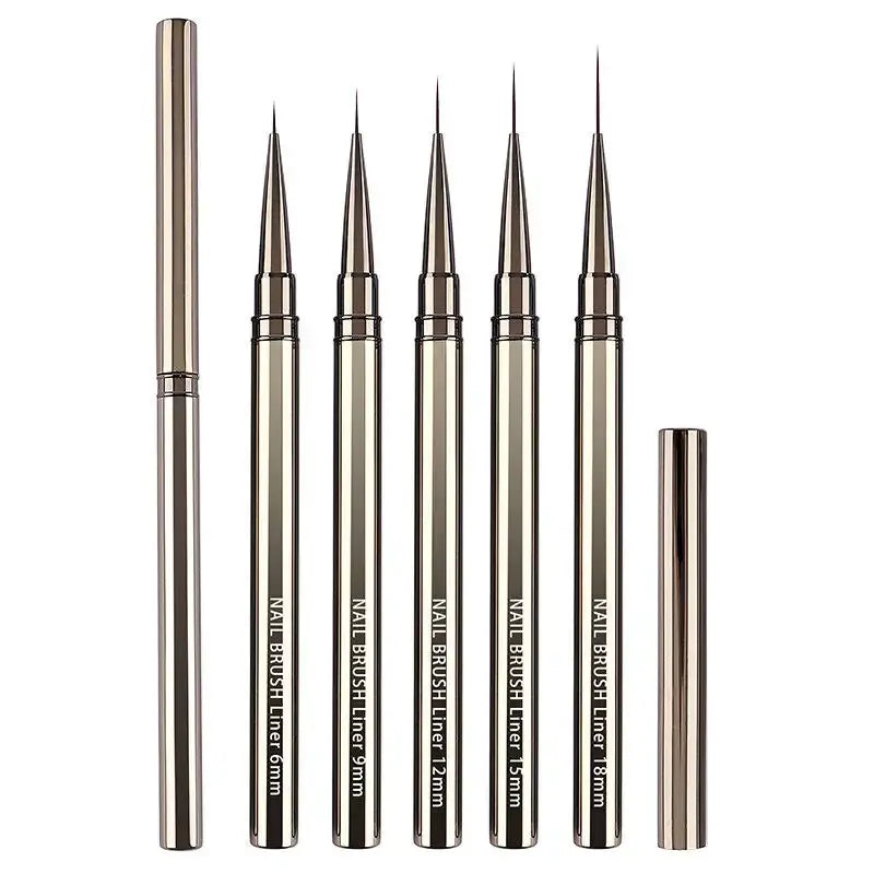 NAIL ART BRUSH SET |  WITH LEATHER HOLDER