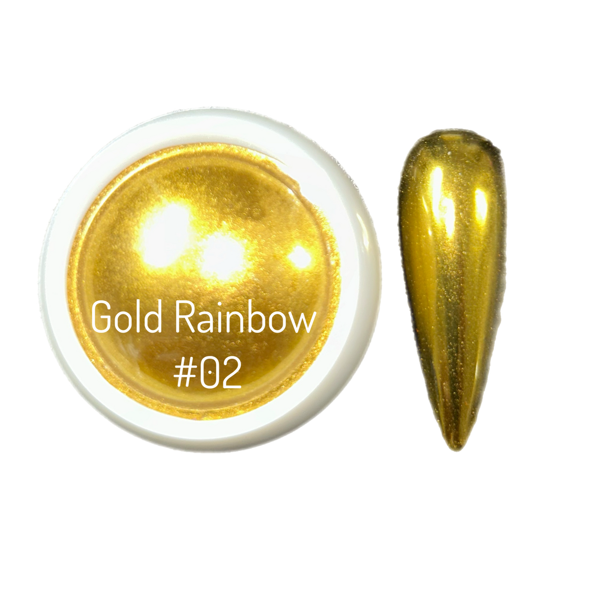 CHROME NAIL ART - GOLD RAINBOW (TA02)