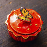 DAPPEN DISH | CERAMIC BUTTERFLY - RED