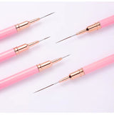 NAIL ART BRUSH SET |  WITH LEATHER HOLDER