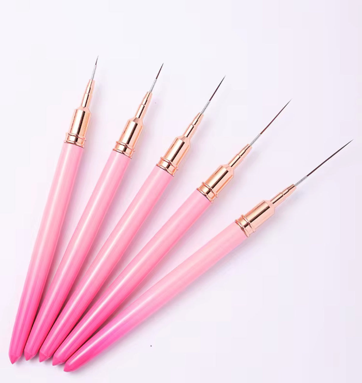 NAIL ART BRUSH SET |  WITH LEATHER HOLDER