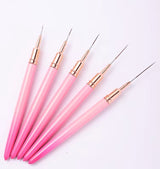 NAIL ART BRUSH SET |  WITH LEATHER HOLDER