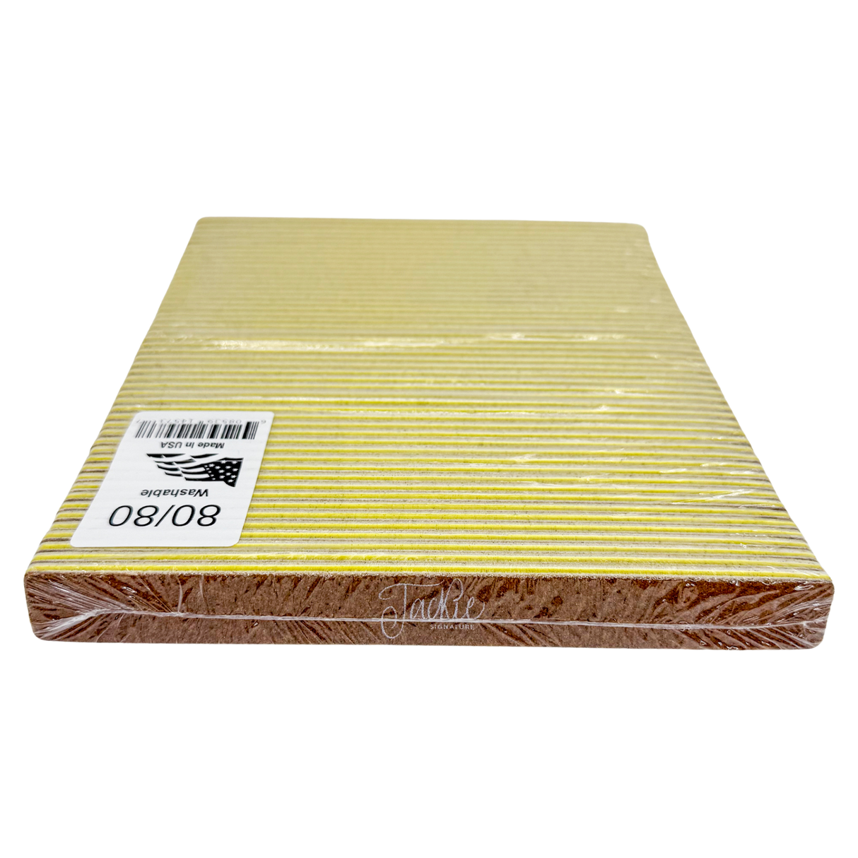 JACKIE | Standard Square Nail File - Brown 80/80 - 50pcs