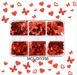 HEART SEQUIN GLITTER | 6 GRID