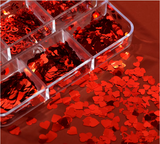 HEART SEQUIN GLITTER | 6 GRID
