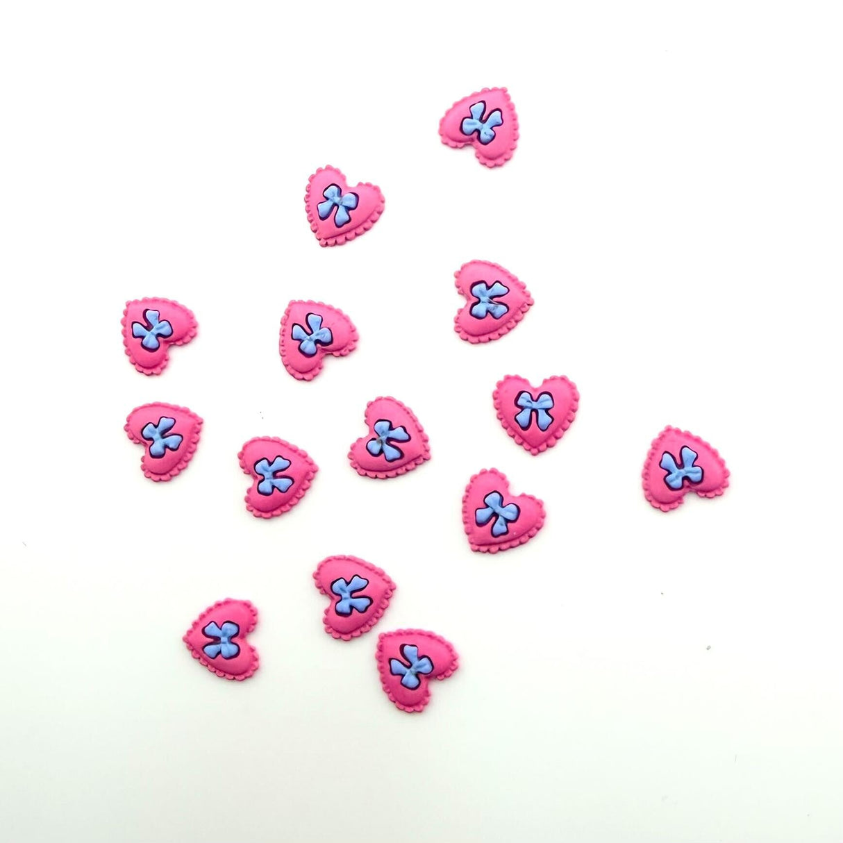 VALENTINE NAIL CHARM | HEART w BOW INSIDE