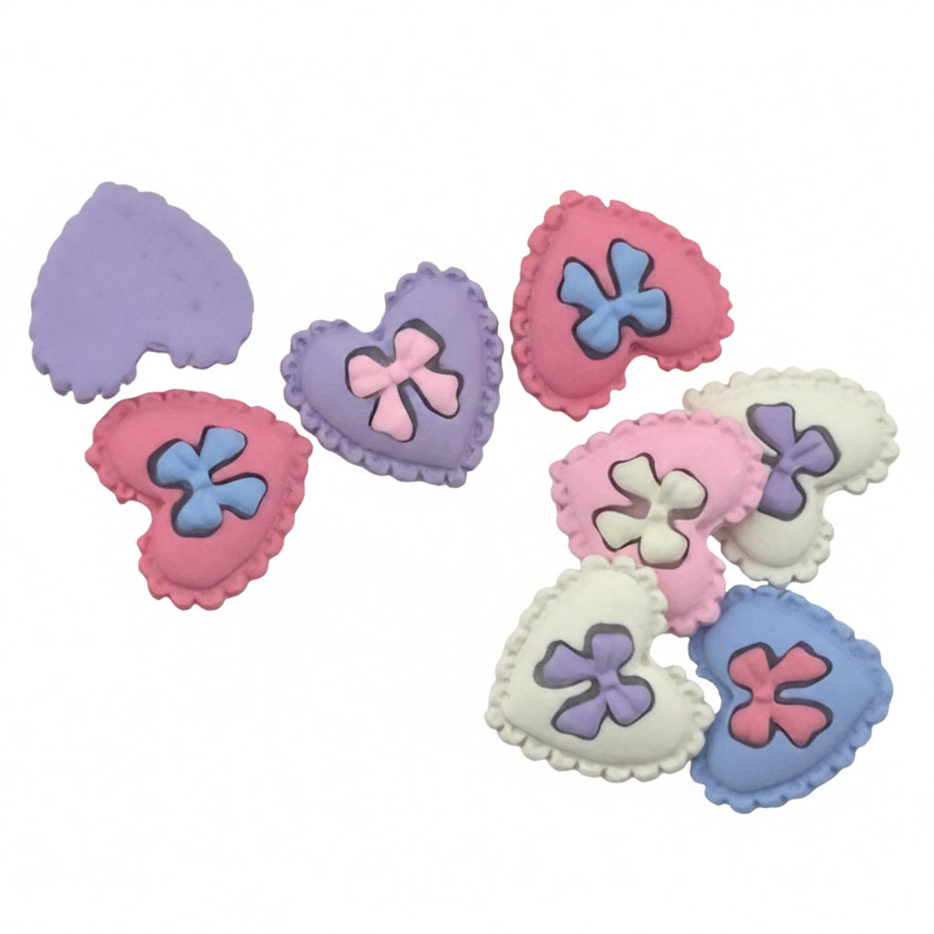 VALENTINE NAIL CHARM | HEART w BOW INSIDE