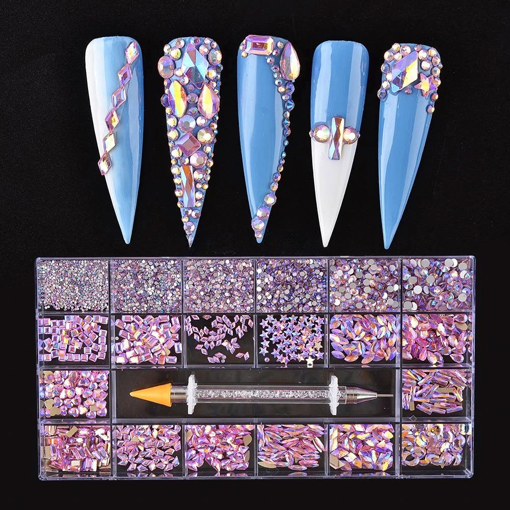 Rhinestone | #14 PINK PURPLE | Box of 20 shapes