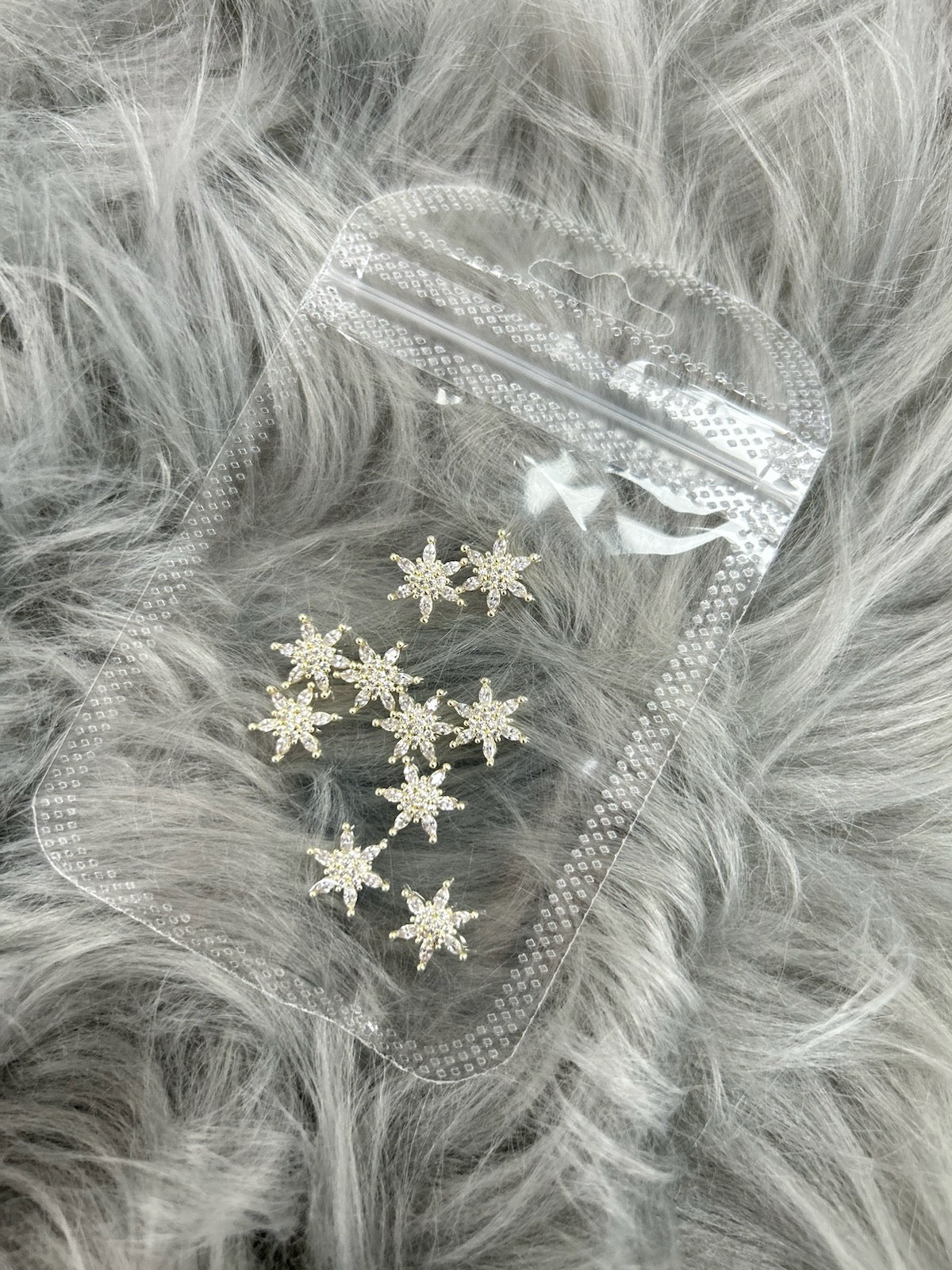 XMAS NAIL CHARM | GOLD SNOW FLAKE NAIL CHARM | 10 PCS