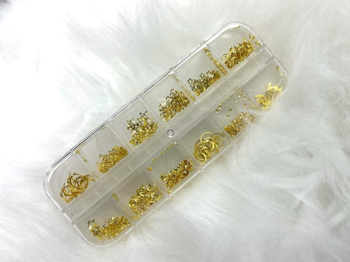 NAIL ART DECORATION - 12 STYLES | GOLD