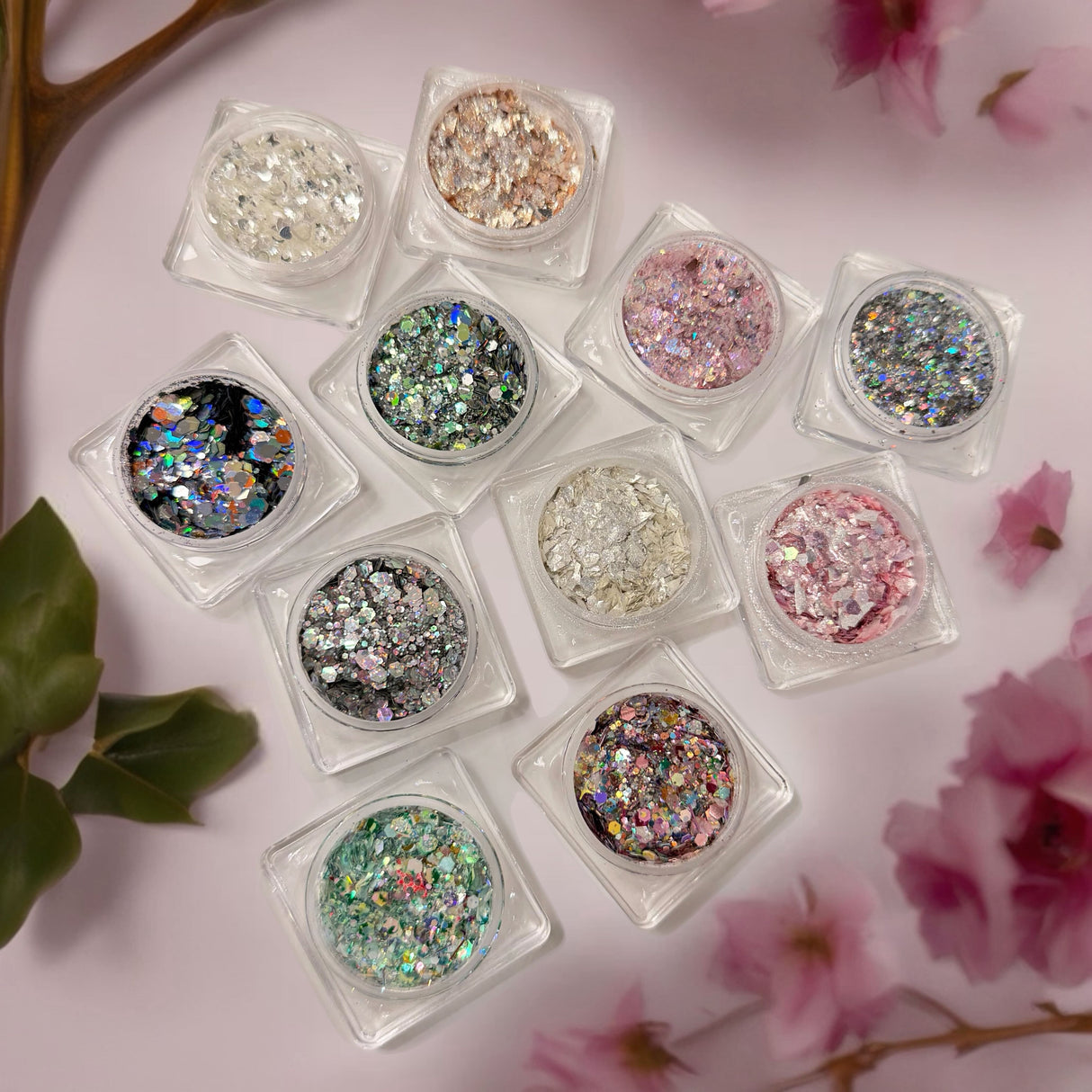 NAIL ART DESIGN | GLITTER SQUARE JAR