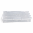 Clear plastic storage box labeled 'Personal Box' on a white background