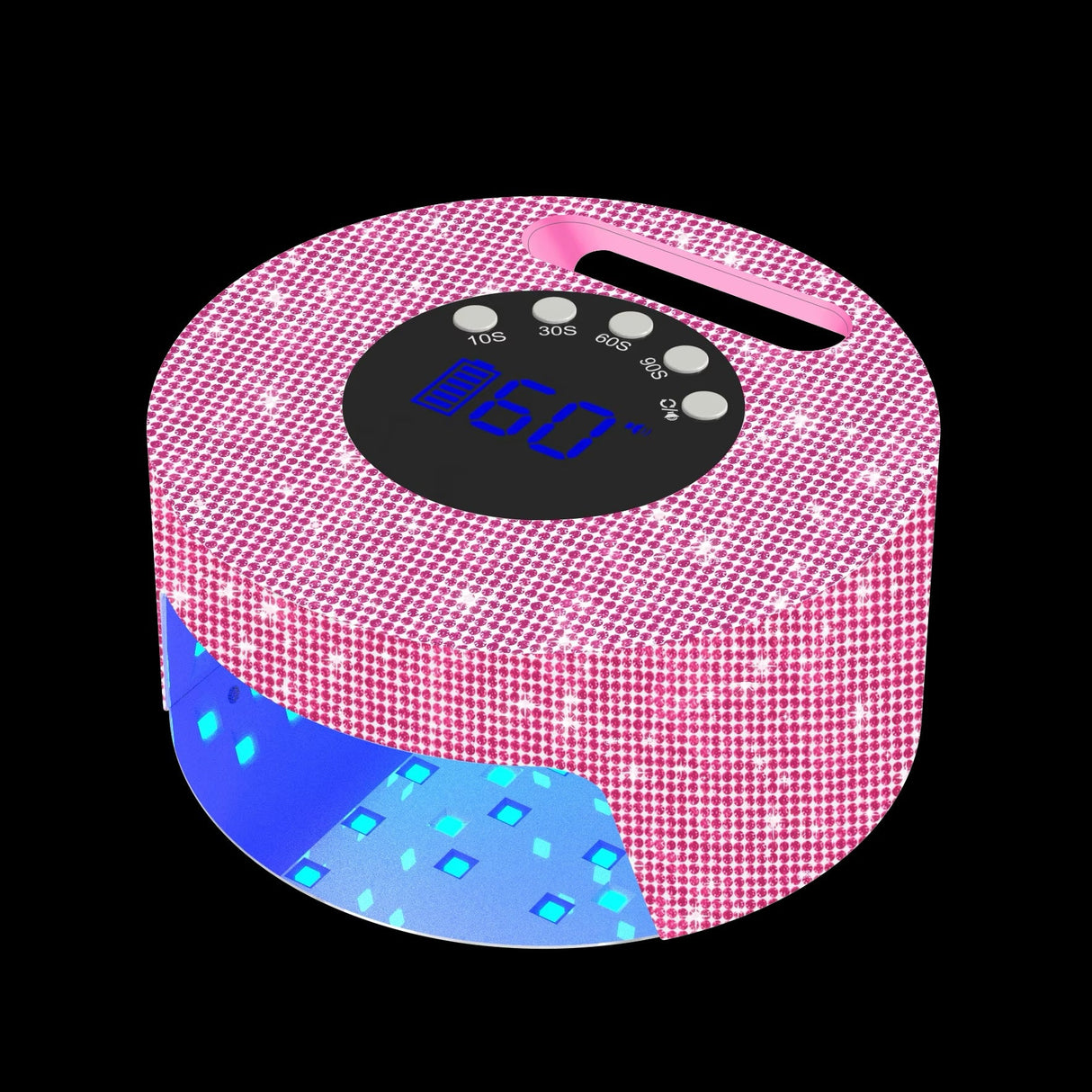 CORDLESS UV. LED  LAMP DIAMOND PINK ( ROUND)