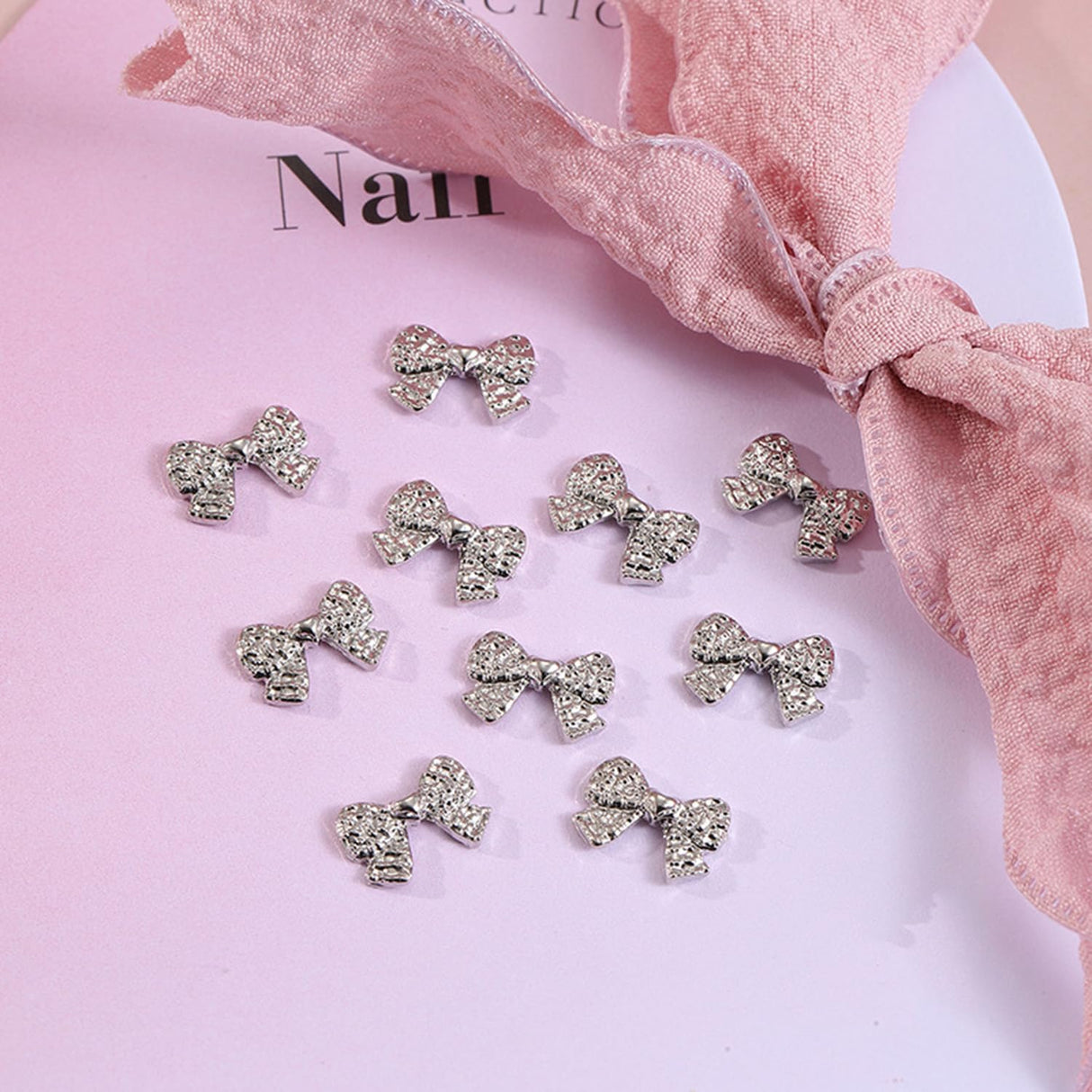 BOW HEART KNOT - NAIL CHARM BAG