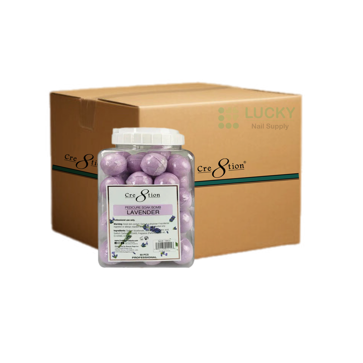 Cre8tion - Pedicure Soak Bomb - Lavender ( Case of 4 )