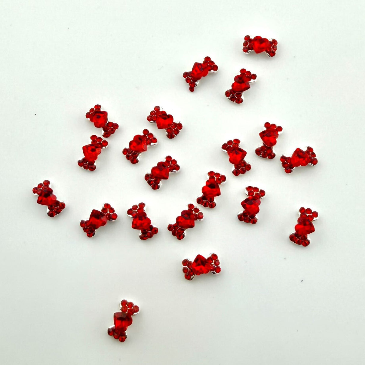 NAIL CHARM | HEART BOW RHINESTONE