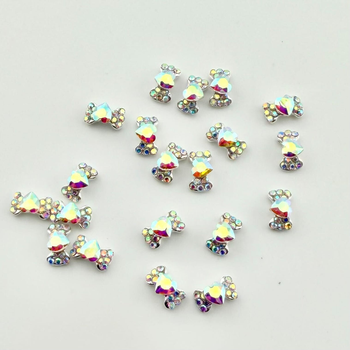 NAIL CHARM | HEART BOW RHINESTONE