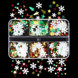 XMAS NAIL CHARM | SNOW FLAKE SEQUIN - 6 GRID