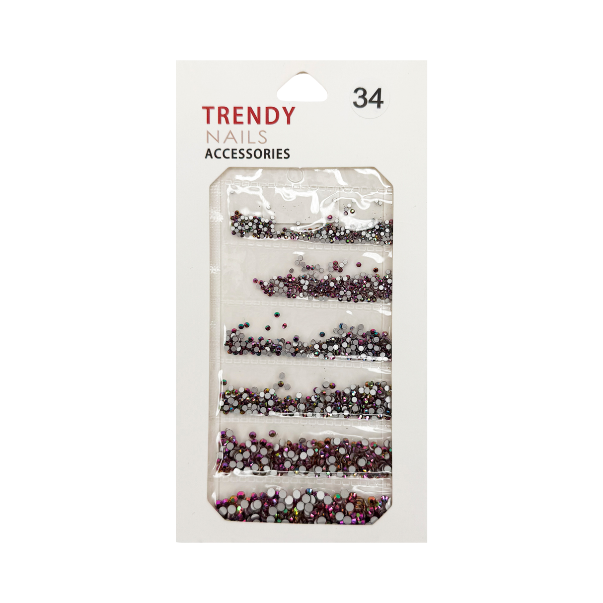 TRENDY RHINESTONE MIX BAG # 34 - 6 SIZE