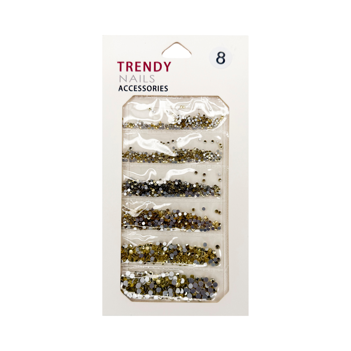 TRENDY RHINESTONE MIX BAG # 08 - 6 SIZE
