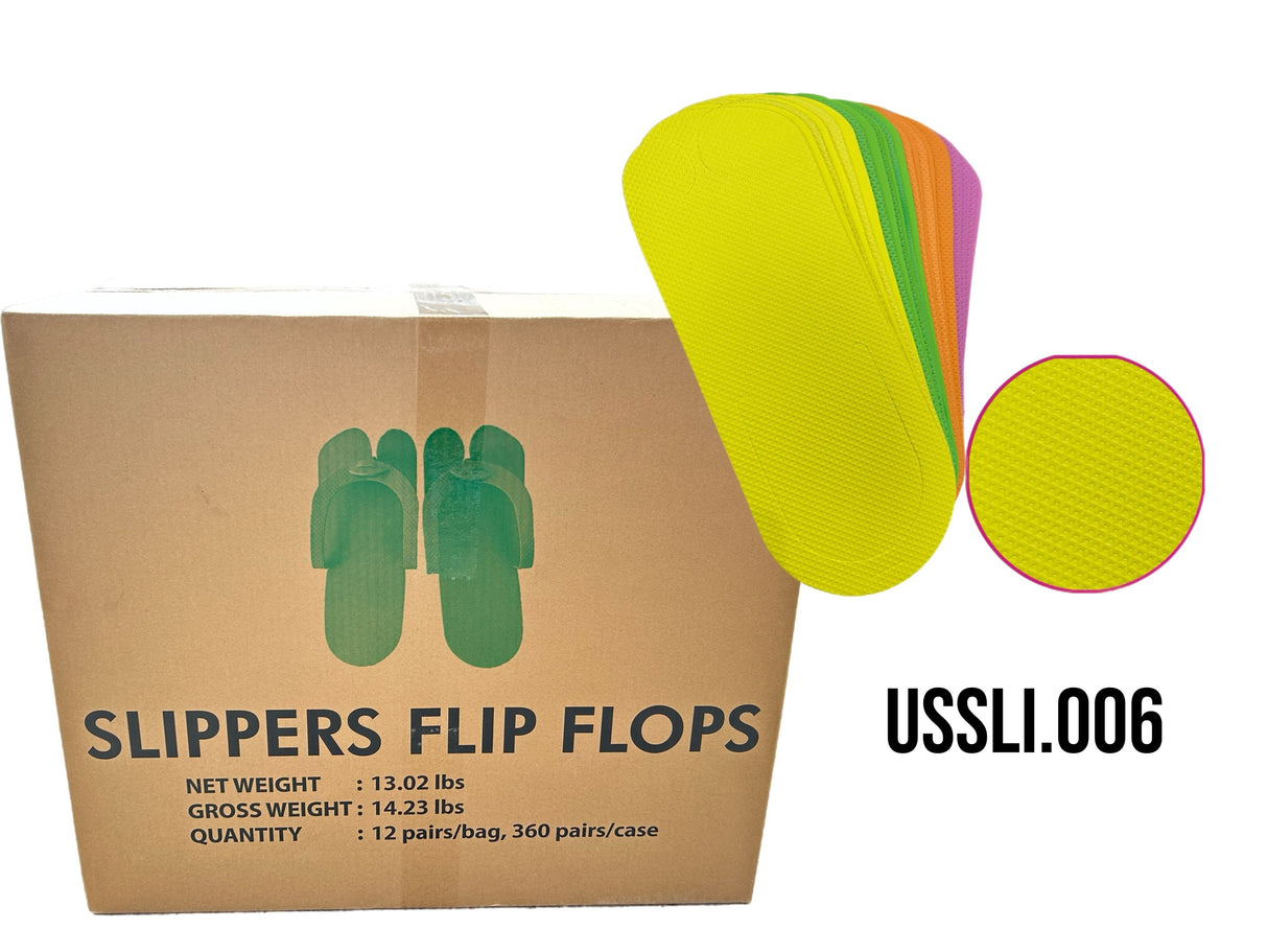 USS | FOAM SLIPPER FLIP FLOP - CASE OF 360 PAIRS (3.5MM) THICK