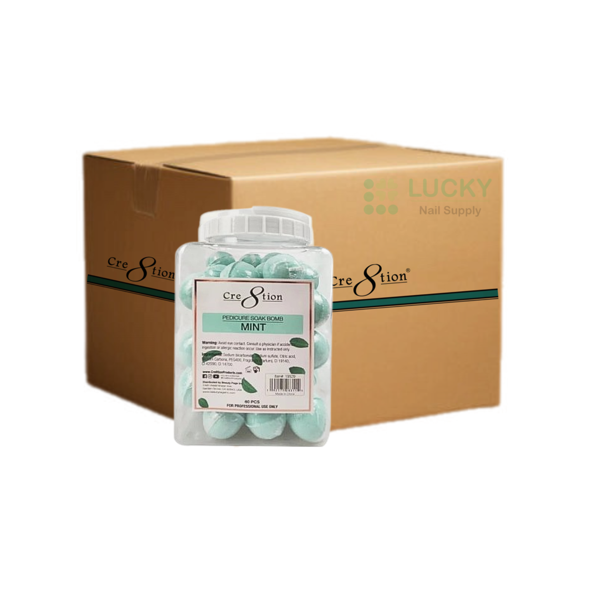 Cre8tion - Pedicure Soak Bomb - Mint ( Case of 4 )