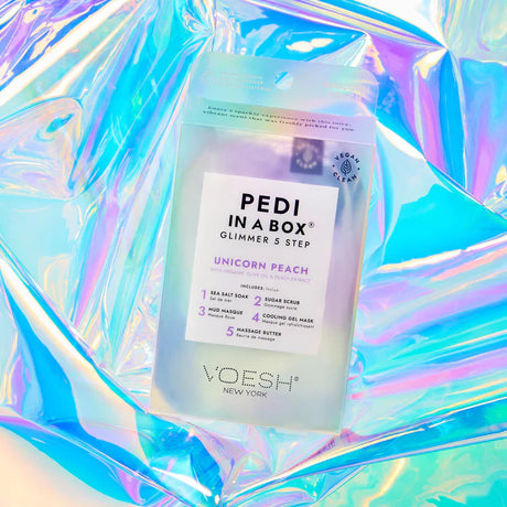 VOESH | 5 Step - PEDI IN A BOX | GLIMMER - UNICORN PEACH