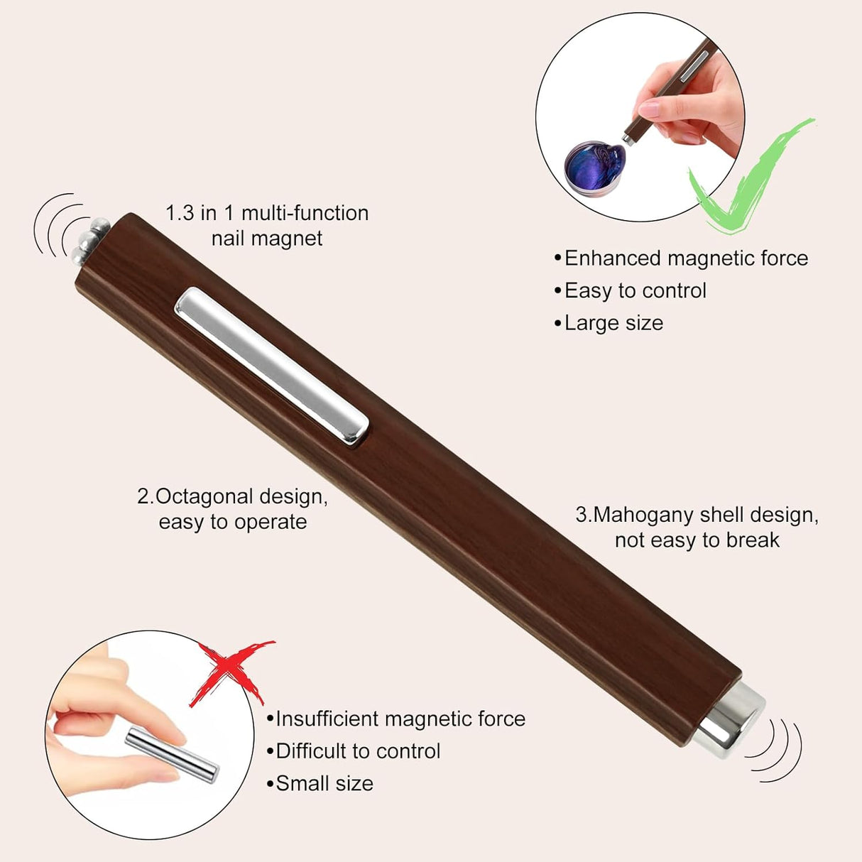 MAGNET | 3 IN 1 - WOOD HANDLE