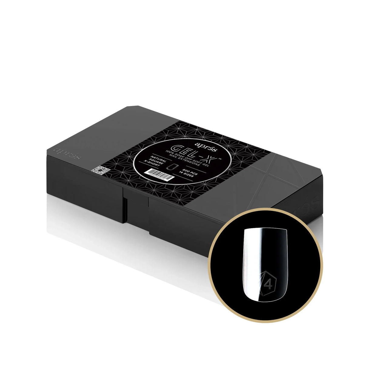 APRES - GEL X NATURAL SQUARE TIPS - 600 PCS