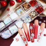 XMAS NAIL CHARM | SNOW FLAKE SEQUIN - 12 GRID