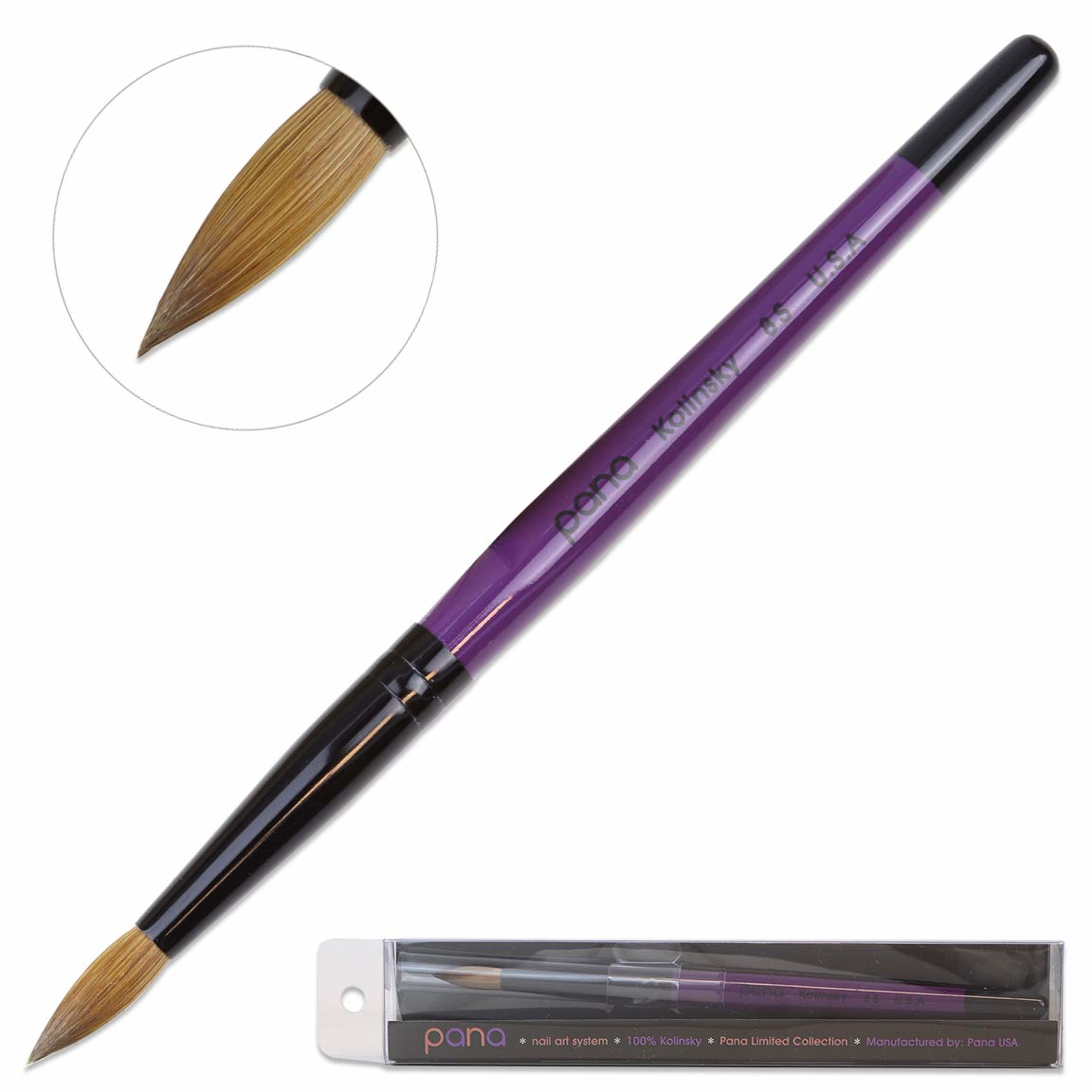 PANA KOLINSKY | ACRYLIC NAIL BRUSH | PURPLE WOOD