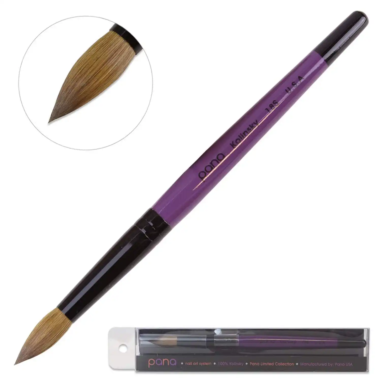 PANA KOLINSKY | ACRYLIC NAIL BRUSH | PURPLE WOOD