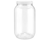 EMPTY PLASTIC JAR | Clear Round Wide-Mouth | 1 Gallon