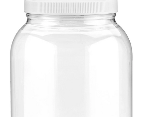 EMPTY PLASTIC JAR | Clear Round Wide-Mouth | 1 Gallon