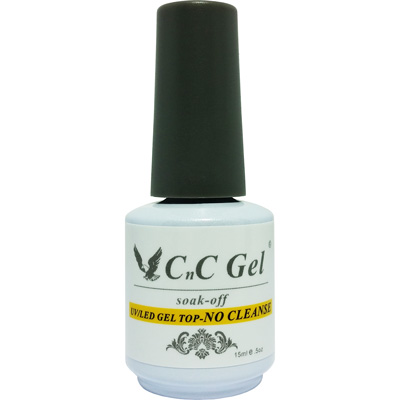 CNC SOAK OFF GEL NO-CLEANSE TOP COAT (0.5oz) - Single