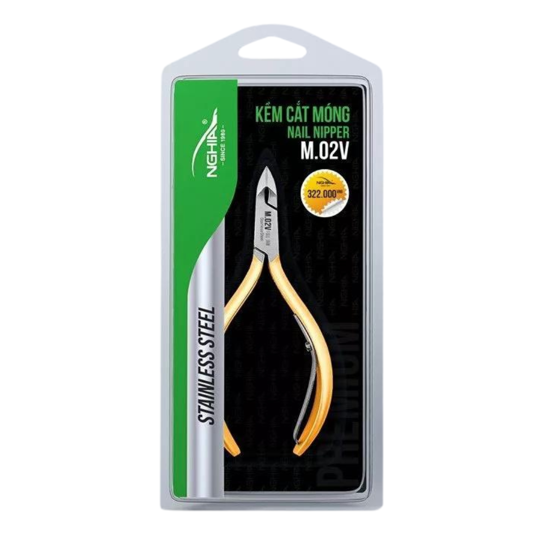 KEM NGHIA M.02V | NAIL NIPPER | FULL JAW | STAINLESS STEEL