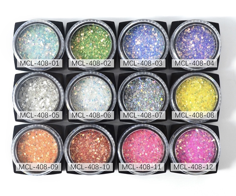 GLITTER DECORATION -  pack of 12 - STYLE 2