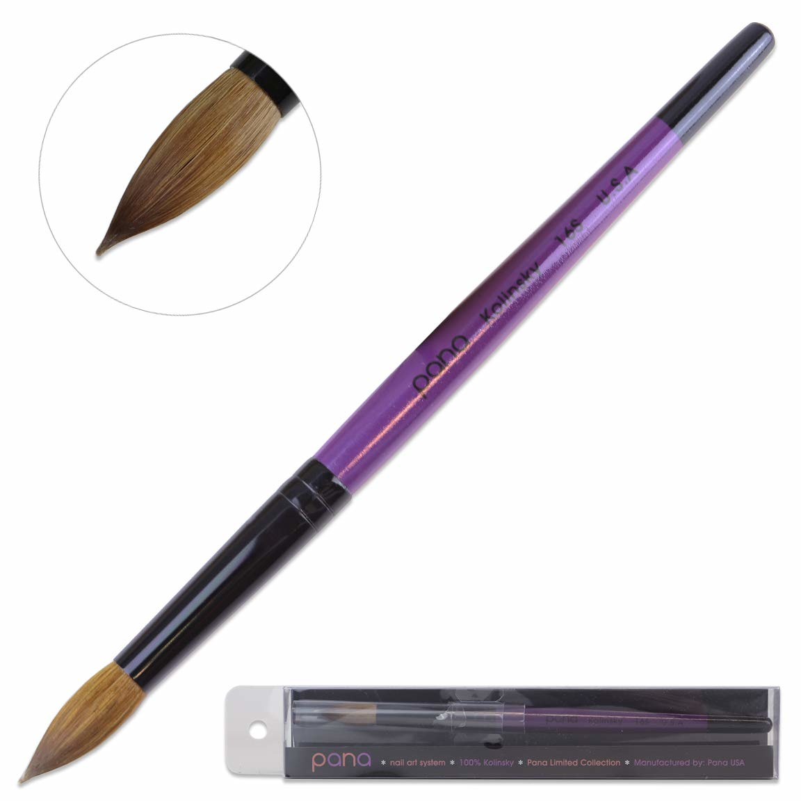 PANA KOLINSKY | ACRYLIC NAIL BRUSH | PURPLE WOOD