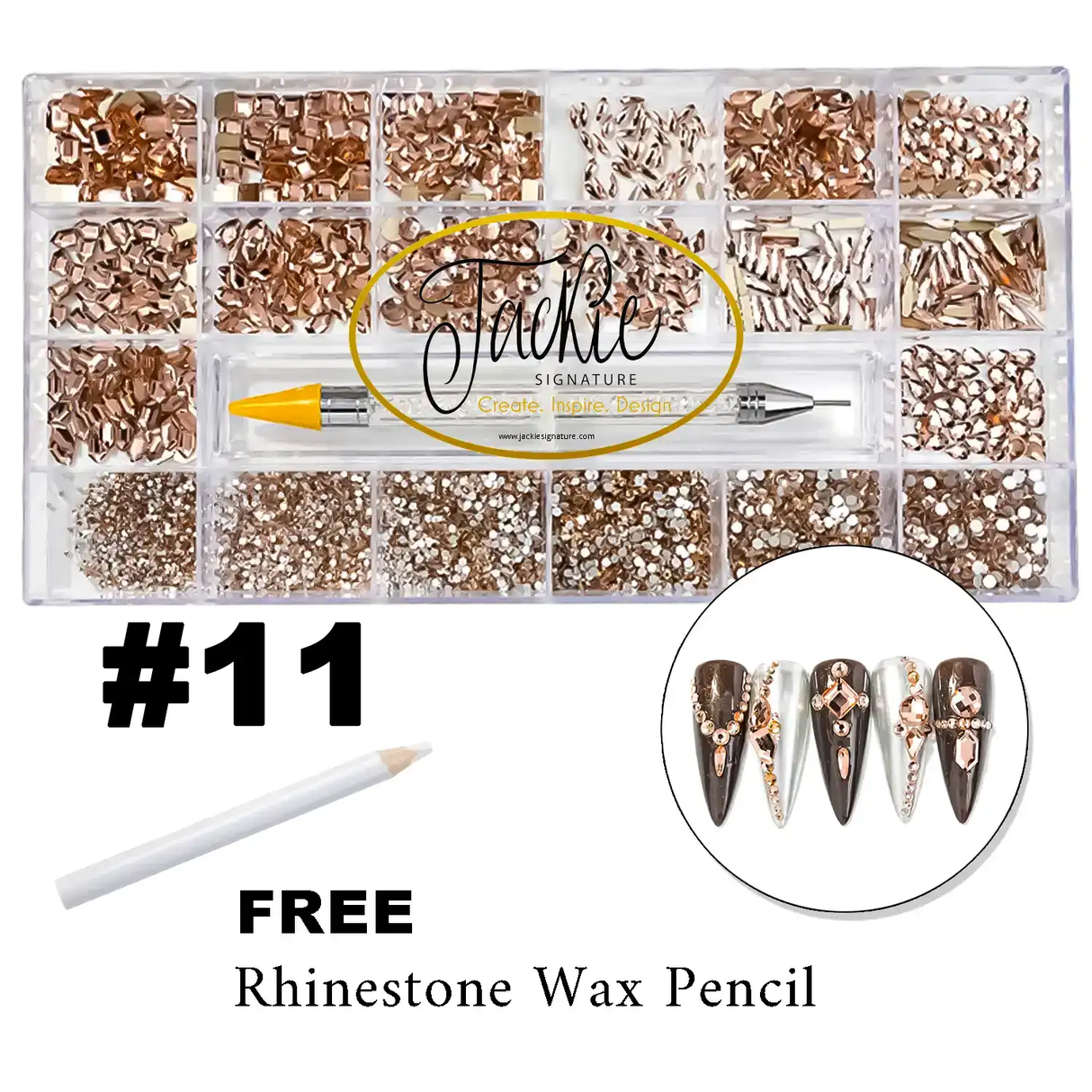 Rhinestone | #11 CHAMPAGNE | Box of 20 shapes